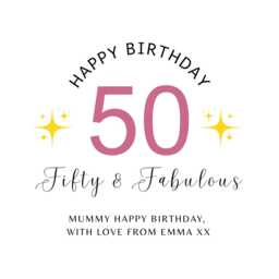 Personalised 50Th Birthday Candle Gift, Fifty & Fabulous Present - thumbnail 2