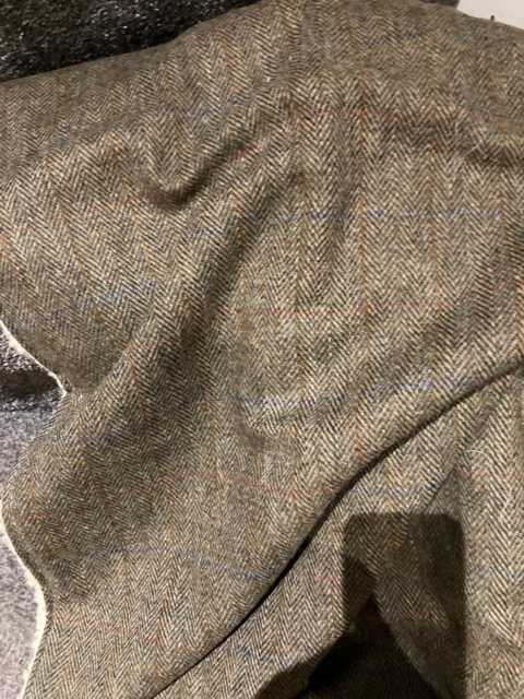 Harris Tweed Green Moss Fleeced Lined Lap Blanket Size 1.0M Length X 0.70M Width - image 1