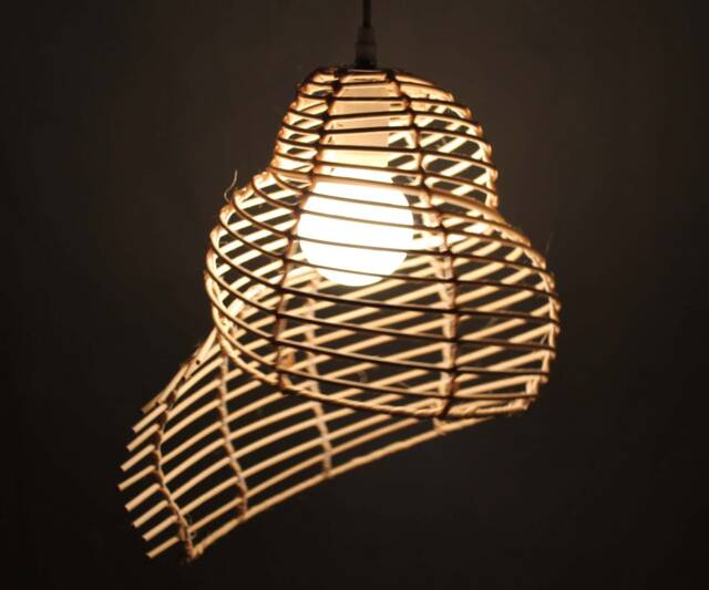 Conch Shaped Pendant Light, Rustic Ceiling Lighting, Decorative Lighting - image 1