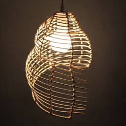 Conch Shaped Pendant Light, Rustic Ceiling Lighting, Decorative Lighting - thumbnail 2