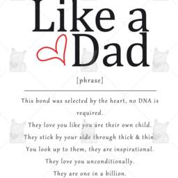 Like A Dad Definition Art Print, Gift For Stepdad, Stepped Up Father Gift, You're Like To Me Bonus Figure - thumbnail 2