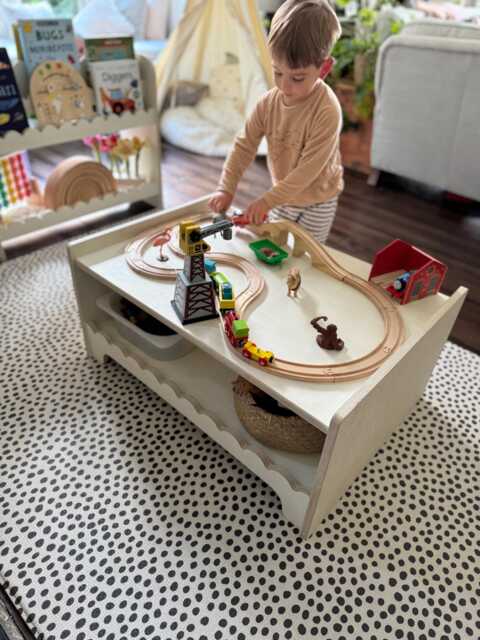 Montessori Children's Play Table Large Scallop Design - image 1