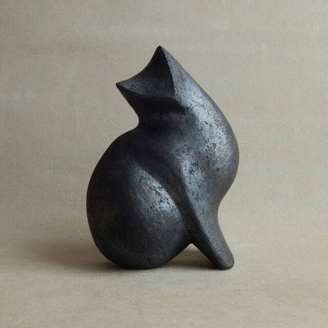 Ceramic Sculptureblack Cat, Cat Figurine, Cat Collection, Ceramicsraku, Pets, Sculpture Garden, Art, Collecting, Gift For It - image 1