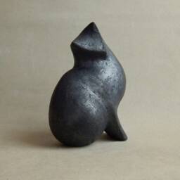 Ceramic Sculptureblack Cat, Cat Figurine, Cat Collection, Ceramicsraku, Pets, Sculpture Garden, Art, Collecting, Gift For It - thumbnail 3