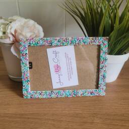 Colourful Feather Fimo Slices Photo Frame 4 X 6 Inches - thumbnail 2