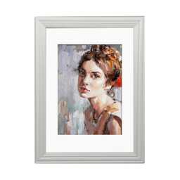 A4 A5 A1 A2 A3 Picture Frames With Mount, Maximalist Decor Photo Frame Best Friend Gift, Classic Style Light Grey Poster - thumbnail 1