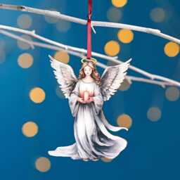 Traditional Angel Wooden Christmas Decoration - thumbnail 1