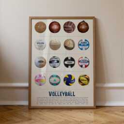 Evolution Of Volleyball Poster Sports Game Room Wall Art - thumbnail 1