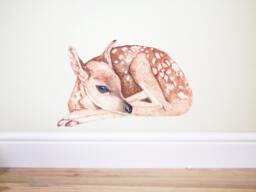 Deer Wall Decal, Woodland Nursery, Deer Sticker, Fawn Decal, Deer Sticker, Forest Nursery, Deer Decor, Nature Decal, Animal Decal - thumbnail 1