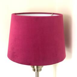 New Hq Modern Fuchsia Pinsoft Velvet Table & Ceiling Lamp Shade Pendant Multi Sizes & Drum, Hexagon, Rounded Square, Tapered - thumbnail 3