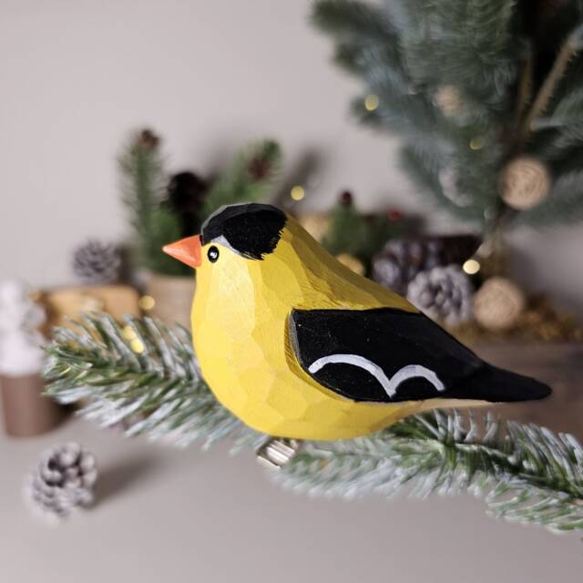 Handcrafted Clip-On Bird Christmas Ornaments Festive Holiday Decor - image 1