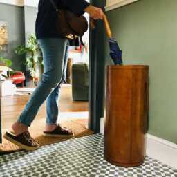 Leather Umbrella Stand Large - Tan Or Brown Entrance Hall Furniture 3rd Wedding Anniversary Home & Office 50Th Birthday Present - thumbnail 2