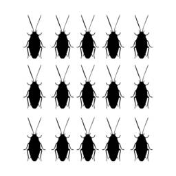 Cockroach Decals, Roach Decals, Halloween Wall Wall Bug Decals - thumbnail 1