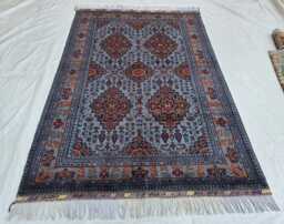 Modern Afghan Rug - 5??7 Ft Geometric Wool Carpet Home Decor - thumbnail 1