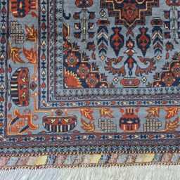 Modern Afghan Rug - 5??7 Ft Geometric Wool Carpet Home Decor - thumbnail 2