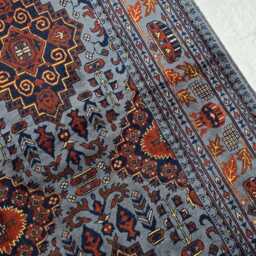 Modern Afghan Rug - 5??7 Ft Geometric Wool Carpet Home Decor - thumbnail 4