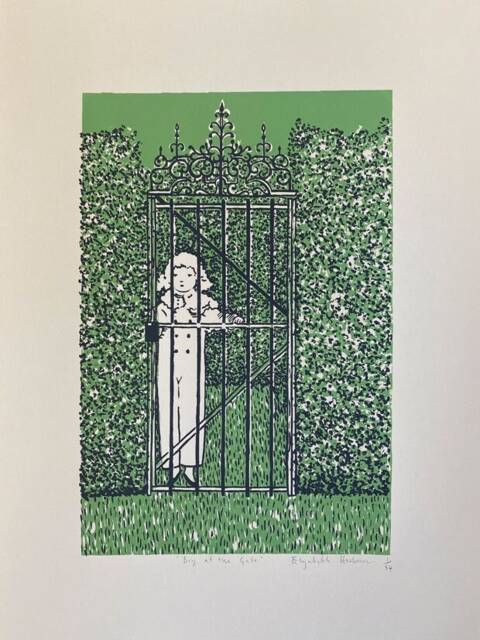 Boy At The Gate - An Original Screen-Print By Elizabeth Harbour - image 1