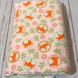 Lovey Blanket, Fox Flannel Minky Blanket For Girl, Security Lovey Baby - thumbnail 3
