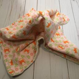 Lovey Blanket, Fox Flannel Minky Blanket For Girl, Security Lovey Baby - thumbnail 4