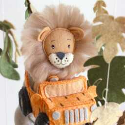 Safari Baby Mobile, Safari Animal Jungle Girafi Nursery Decor - thumbnail 3