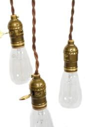 Simply Modern Minimalist Bare Bulb 3 Light Chandelier - thumbnail 2