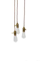 Simply Modern Minimalist Bare Bulb 3 Light Chandelier - thumbnail 3
