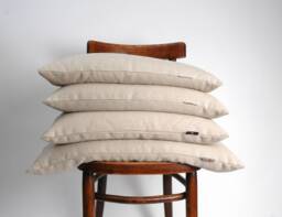 Medium Size Grey Linen Buckwheat Pillow Neck Pillows 16'x20'/40x50cm Zero Waste Ortopedic Buckwheat - thumbnail 1