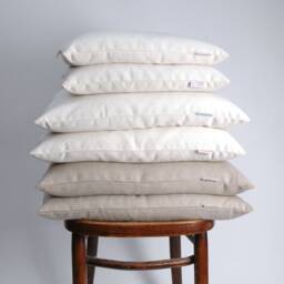 Medium Size Grey Linen Buckwheat Pillow Neck Pillows 16'x20'/40x50cm Zero Waste Ortopedic Buckwheat - thumbnail 3