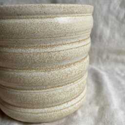 Cream Bubble Ceramic Planter, Handmade Glazed Pot, Cream Plant Large Vessel, Unique British Gift, Handcrafted Pots - thumbnail 4