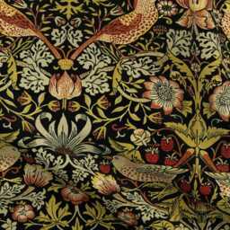William Morris Sheets - Strawberry Thief By Peacoquettedesigns Traditional Victorian Cotton Sateen Sheet Set Bedding Spoonflower - thumbnail 4