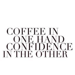 Coffee in One Hand, Confidence The Other, Girl Boss Print, Gift For Mum & Dad, Success Office Art, Motivational - thumbnail 3