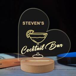 Personalised Home Bar Led Desk Table Lamp Night Light Pub Sign Custom Gifts For Valentine Birthday House Warming 7 Colours Flashing - thumbnail 3