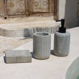 Stone Soap Dish - Handmade Modern Bathroom Decor Accessories - Stoneware Set Tray Gifts For Her - thumbnail 2