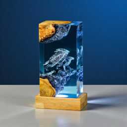 3D Pterosaur Resin Night Light - Winged Dragon Sculpture Lamp - thumbnail 2