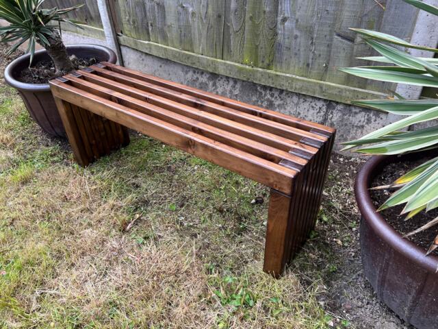 Rustic Designed Wood Bench/Garden Bed Ends Reception Room Hallway - image 1