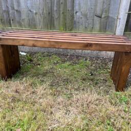 Rustic Designed Wood Bench/Garden Bed Ends Reception Room Hallway - thumbnail 4