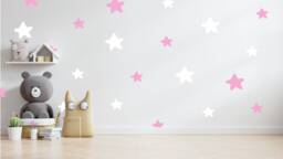 Star Wall Decals Removable Nursery Stickers, Two Colors - thumbnail 1