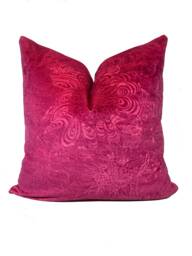Liberty Rose May Velvet Fuchsia Fabric Nesfield Collection Cushion Cover Pillow Double Sided