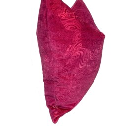 Liberty Rose May Velvet Fuchsia Fabric Nesfield Collection Cushion Cover Pillow Double Sided - thumbnail 3