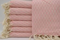"Turkish Towel, Cotton Towel, Light Pink Towel, Bath Towel, Bohemian Towel, Shower Towel, 38""x67" - thumbnail 1