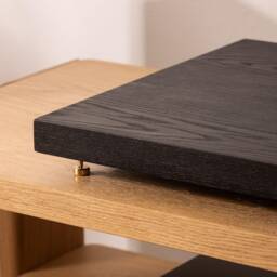 Black Ash Noise Isolation Platform - Handcrafted Vibration Control For Turntables & Hifi - Sustainable Hardwood, Custom Sizes Available - thumbnail 1