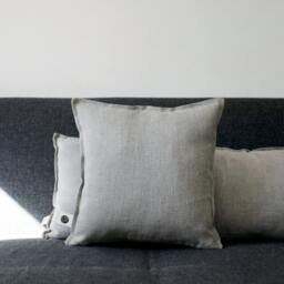 Linen Throw Pillows, 14x14 Pillow Cover Available, Natural Linen Decorative Pillowcases - thumbnail 4