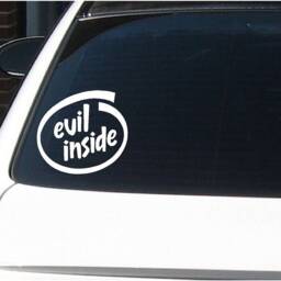Evil Inside Car Truck Wall Vinyl Decal Pick A Size & Color For Car Truck Computer Ipad Or Whatever - thumbnail 2