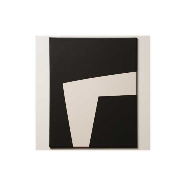 Original Modern Minimalist Painting On Wood Art Wall Geometric Black & White Decor