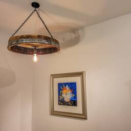 Whisky Barrel Pendant Lamp Rustic Charm Meets Modern Decor - Unique Ceiling Chandelier For Kitchen - thumbnail 2