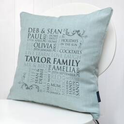 Personalised Family Word Art Cushion - thumbnail 2