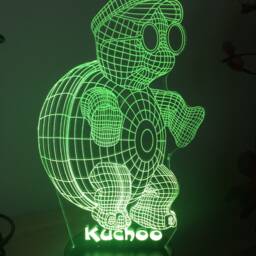 Turtle 3D Custom Made Smart App Control Night Light Bluetooth, Music, 7&16M Colour Mobile App , Gift Led Lamp - thumbnail 3