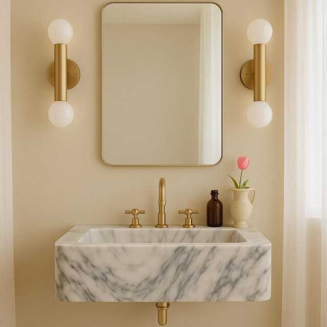 "Rectangular Viola Marble Wash Basin Luxury Bathroom Vanity Sink 24""x16""x6" - image 1