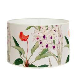 Botanical Lampshade, Floral Illustration Of Orchids & Anthuriums, Contemporary Nature Design, Available in Lampshade Pendant - thumbnail 1