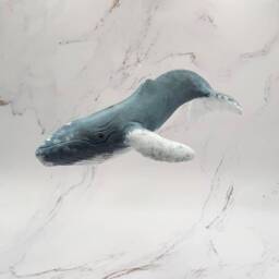 Humpback Whale Hanging Mobile Whale Diving Sculpture For Ceiling Or Window - thumbnail 2